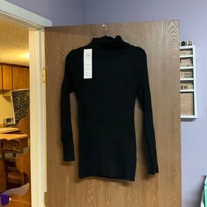 Long sleeve black turtleneck sweater